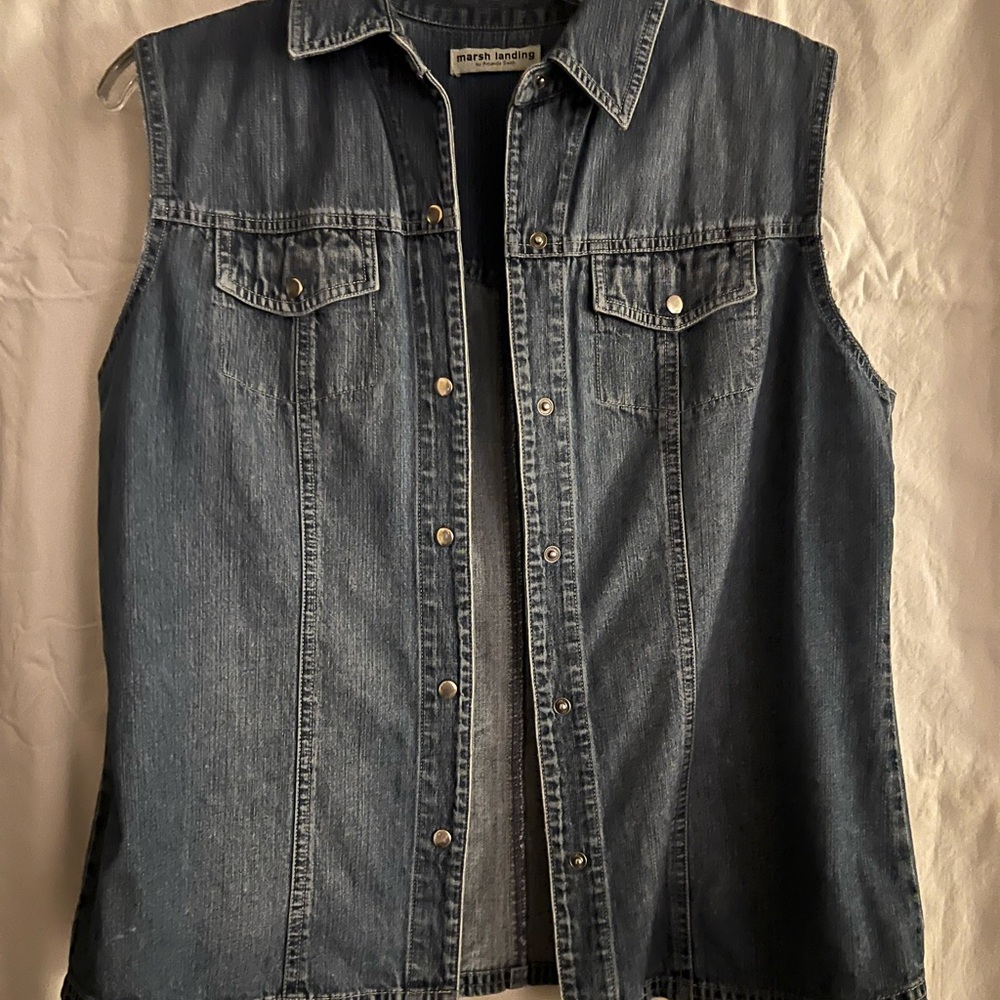Marsh Landing Blue Denim Top